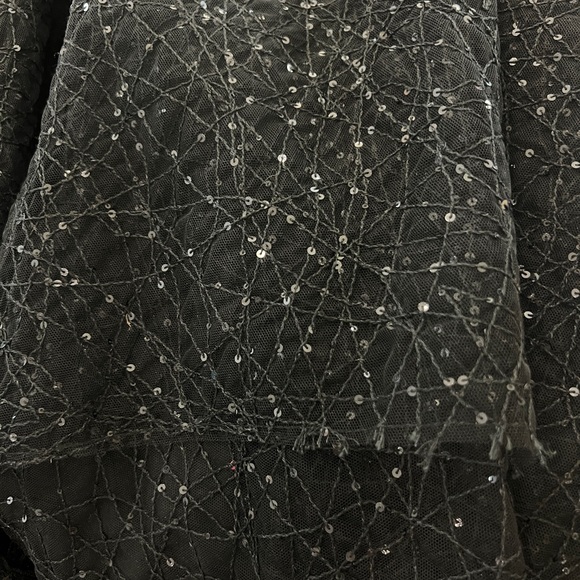 Brunello Cucinelli black tulle paillette mid skirt - Picture 8 of 10